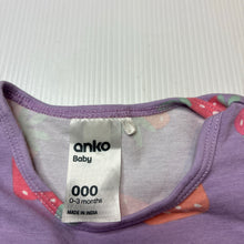 Load image into Gallery viewer, Girls Anko, stretchy bodysuit / romper, strawberries, GUC, size 000,  