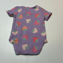 Load image into Gallery viewer, Girls Anko, stretchy bodysuit / romper, strawberries, GUC, size 000,  