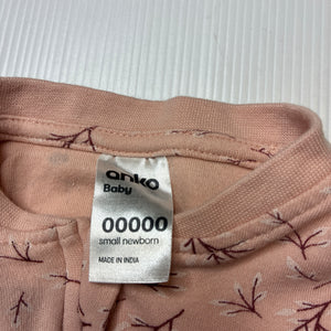Girls Anko, cotton zip coverall / romper, GUC, size 00000,  