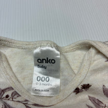 Load image into Gallery viewer, Unisex Anko, cotton bodysuit / romper, birds, GUC, size 000,  