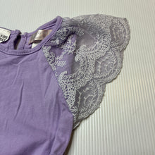 Load image into Gallery viewer, Girls Designer Kidz, lace trim bodysuit / romper, GUC, size 0000,  