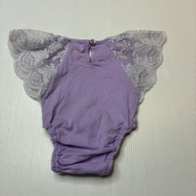 Load image into Gallery viewer, Girls Designer Kidz, lace trim bodysuit / romper, GUC, size 0000,  