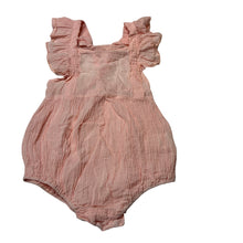 Load image into Gallery viewer, Girls miimie, lightweight crinkle cotton summer romper, GUC, size 000,  