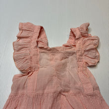Load image into Gallery viewer, Girls miimie, lightweight crinkle cotton summer romper, GUC, size 000,  