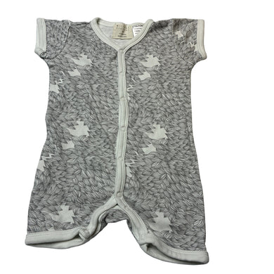 Unisex Wilson & Frenchy, grey & white cotton romper, GUC, size 00,  