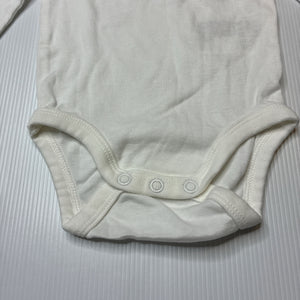 Unisex H&M, organic cotton bodysuit / romper, EUC, size 000,  