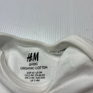 Unisex H&M, organic cotton bodysuit / romper, EUC, size 000,  