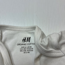 Load image into Gallery viewer, Unisex H&amp;M, organic cotton bodysuit / romper, GUC, size 000,  