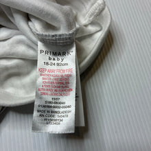 Load image into Gallery viewer, Unisex Primark, grey &amp; white stripe cotton bodysuit / romper, EUC, size 2,  