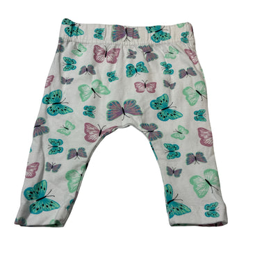 Girls Baby Berry, stretchy leggings / bottoms, butterflies, EUC, size 0000,  