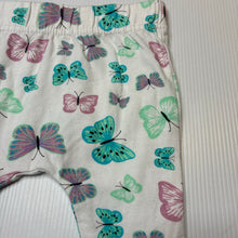 Load image into Gallery viewer, Girls Baby Berry, stretchy leggings / bottoms, butterflies, EUC, size 0000,  