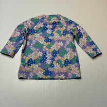 Load image into Gallery viewer, Girls Wave Zone, floral long sleeve rashie / swim top, GUC, size 1,  