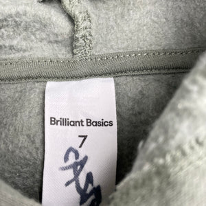 Boys Brilliant Basics, fleece lined hoodie sweater, pilling, FUC, size 7,  