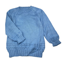Load image into Gallery viewer, Girls handmade, knitted sweater / jumper, armpit to armpit: 31cm, armpit to cuff: 25.5cm, EUC, size 4-5,  