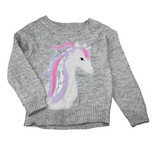 Load image into Gallery viewer, Girls Anko, knitted sweater / jumper, unicorn, GUC, size 5,  