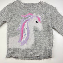 Load image into Gallery viewer, Girls Anko, knitted sweater / jumper, unicorn, GUC, size 5,  