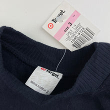 Load image into Gallery viewer, Girls Target, navy fleece lined sweater / jumper, NEW, size 3,  