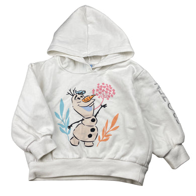 Girls Disney, Frozen Olaf fleece lined hoodie sweater, marks right sleeve, FUC, size 3,  