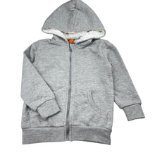 Load image into Gallery viewer, Boys Tilt, grey fleece lined zip hoodie sweater, GUC, size 4,  