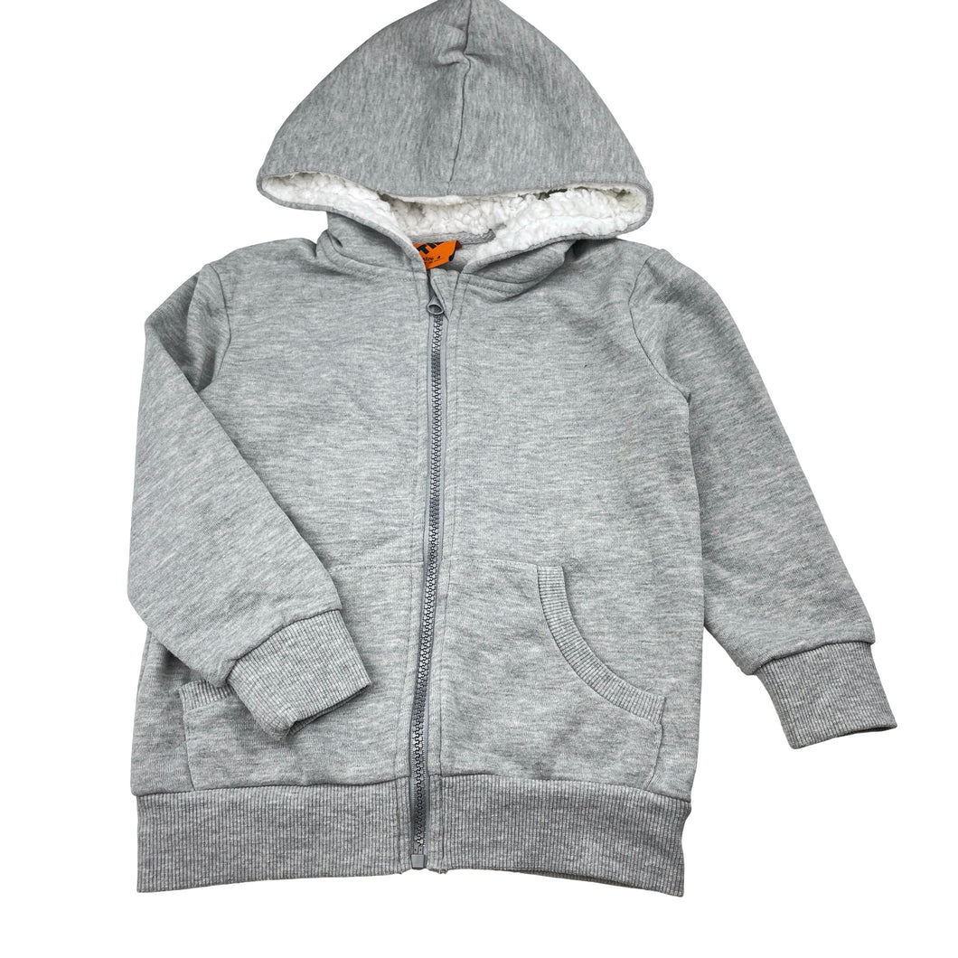 Boys Tilt, grey fleece lined zip hoodie sweater, GUC, size 4,  