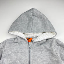 Load image into Gallery viewer, Boys Tilt, grey fleece lined zip hoodie sweater, GUC, size 4,  