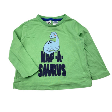 Boys KID, long sleeve pyjama top, dinosaur, FUC, size 2,  