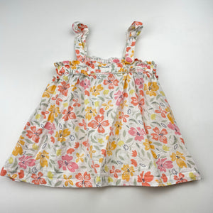 Girls Anko, floral lightweight cotton summer top, EUC, size 3,  