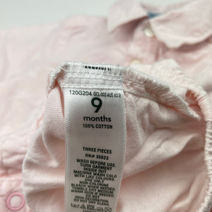 Boys Carters, pink cotton shirtall / romper, GUC, size 0,  