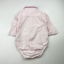 Load image into Gallery viewer, Boys Carters, pink cotton shirtall / romper, GUC, size 0,  