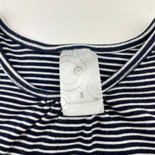Load image into Gallery viewer, Girls Target, navy &amp; white stripe cotton long sleeve top, GUC, size 5,  
