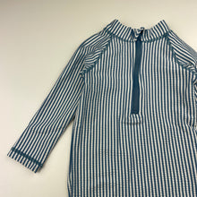 Load image into Gallery viewer, Unisex Baby Berry, striped all-in-one rashie suit, EUC, size 0,  