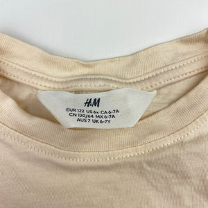 Girls H&M, lightweight cotton loose fit tee / top, FUC, size 7,  