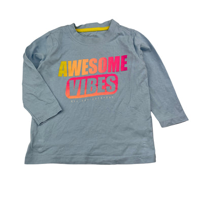 Boys Favourites, blue cotton long sleeve tee / top, FUC, size 2,  