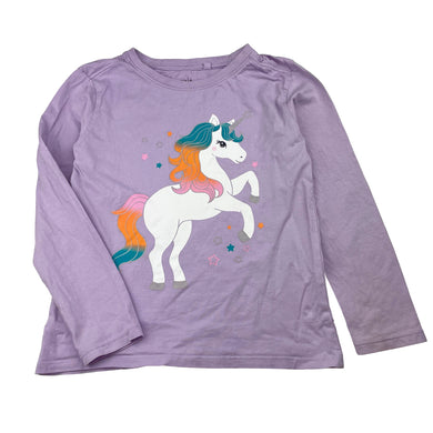 Girls Anko, cotton long sleeve tee / top, unicorn, FUC, size 6,  