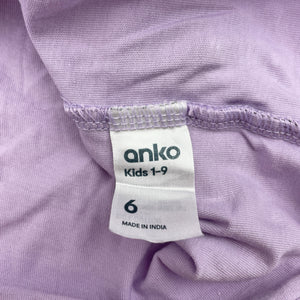 Girls Anko, cotton long sleeve tee / top, unicorn, FUC, size 6,  