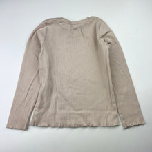 Load image into Gallery viewer, Girls Brilliant Basics, ribbed organic cotton blend long sleeve top, GUC, size 5,  