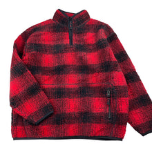 Load image into Gallery viewer, Boys GAP, red &amp; black fleece sweater / jumper, FUC, size 7-8,  