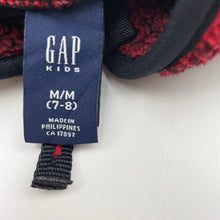 Load image into Gallery viewer, Boys GAP, red &amp; black fleece sweater / jumper, FUC, size 7-8,  