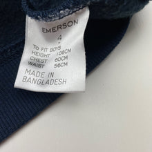 Load image into Gallery viewer, Boys Emerson, navy fleece lined hoodie sweater, FUC, size 4,  