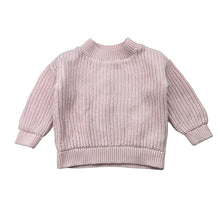 Load image into Gallery viewer, Girls Dymples, pink knitted cotton sweater / jumper, GUC, size 0,  