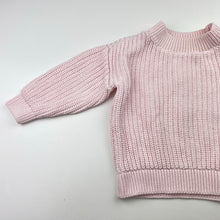 Load image into Gallery viewer, Girls Dymples, pink knitted cotton sweater / jumper, GUC, size 0,  