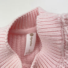Load image into Gallery viewer, Girls Dymples, pink knitted cotton sweater / jumper, GUC, size 0,  