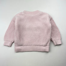 Load image into Gallery viewer, Girls Dymples, pink knitted cotton sweater / jumper, GUC, size 0,  