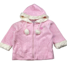 Load image into Gallery viewer, Girls Fun Spirit, vintage lightweight fleece jacket / coat, blue marks left sleeve &amp; lower back, FUC, size 1,  