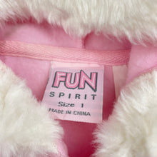 Load image into Gallery viewer, Girls Fun Spirit, vintage lightweight fleece jacket / coat, blue marks left sleeve &amp; lower back, FUC, size 1,  