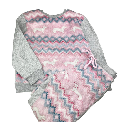 Girls Peter Alexander, fleece winter pyjamas, dogs, FUC, size 8,  