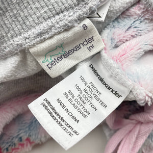 Girls Peter Alexander, fleece winter pyjamas, dogs, FUC, size 8,  