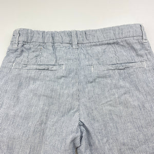 Boys Next, striped linen / cotton shorts, adjustable, FUC, size 7,  