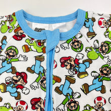 Load image into Gallery viewer, Unisex Nintendo, Super Mario cotton zip romper, GUC, size 0000,  