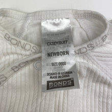 Load image into Gallery viewer, Unisex Bonds, stretchy cozysuit coverall / romper, GUC, size 0000,  